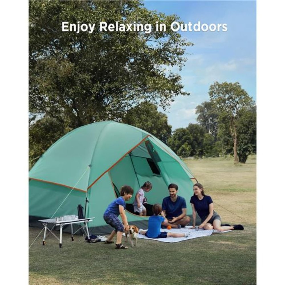 Camping Tent, Waterproof Family Tent Lightweight for Camping Outdoors 6 Person - Picture 4 of 6